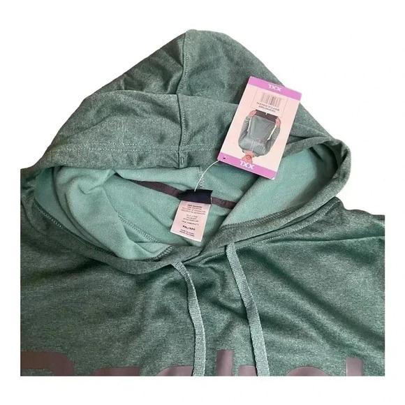 Reebok Green Front Chest Logo Hoodie Pullover Sweater Mens size XXL New - Picture 6 of 12